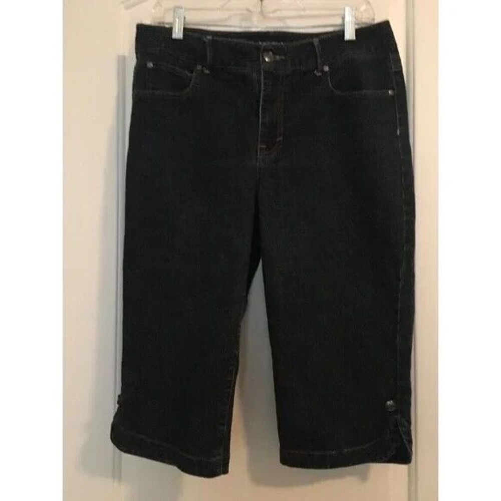 Nine West Women's Capri Jeans with Pockets Size 10 Blue